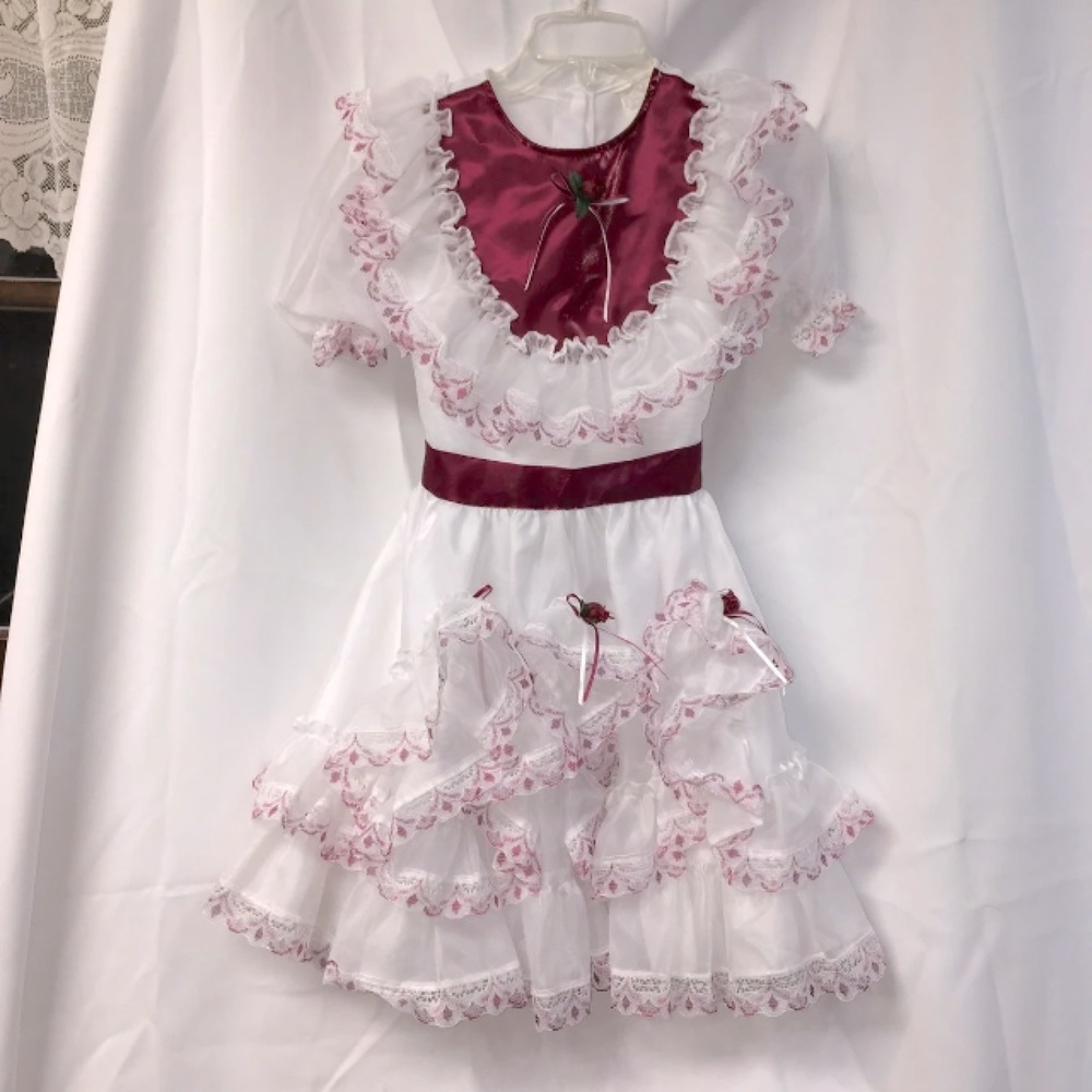 Vintage girls ruffled dress size 8